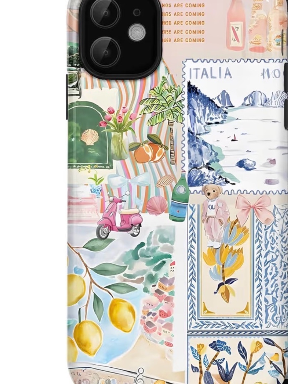 Italy montage i phone 12 phone case